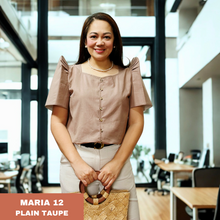 Load image into Gallery viewer, MARIA BLOUSE 0012- PLAIN TAUPE