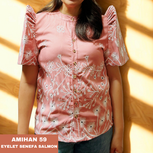 AMIHAN BLOUSE 0059 - EYELET SENEFA SALMON