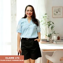 Load image into Gallery viewer, CLAIRE BLOUSE 0172  - EYELET POWDER BLUE