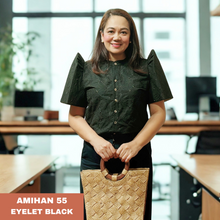 Load image into Gallery viewer, AMIHAN BLOUSE 0055 - EYELET BLACK