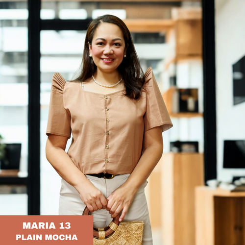 MARIA BLOUSE 0013- PLAIN MOCHA