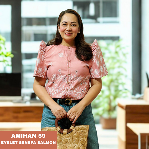 AMIHAN BLOUSE 0059 - EYELET SENEFA SALMON