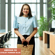 Load image into Gallery viewer, AMIHAN BLOUSE 0056 - EYELET POWDER BLUE