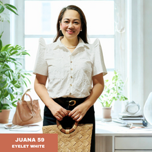 Load image into Gallery viewer, JUANA BLOUSE 0059 - EYELET WHITE