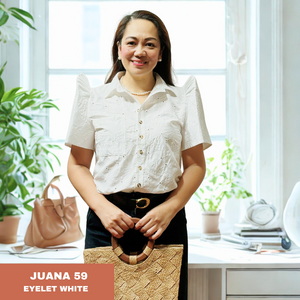 JUANA BLOUSE 0059 - EYELET WHITE