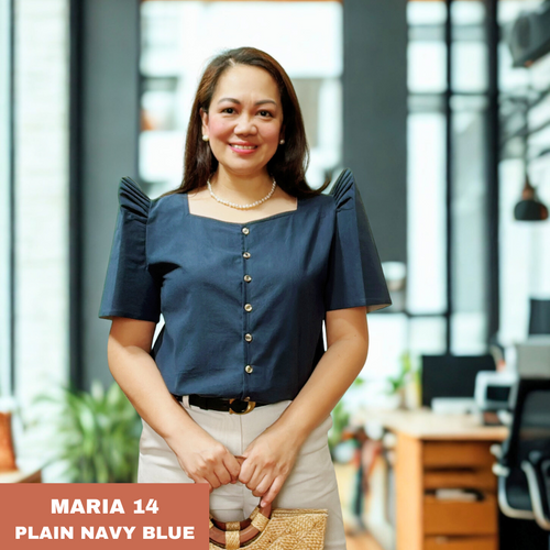 MARIA BLOUSE 0014- PLAIN NAVY BLUE