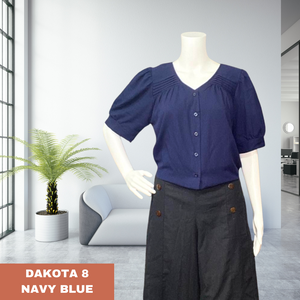 DAKOTA BLOUSE 0008 - PLAIN DARK BLUE