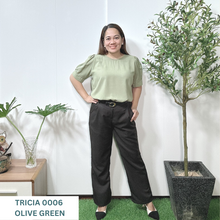 Load image into Gallery viewer, TRICIA  BLOUSE 0006-PLAIN OLIVE GREEN