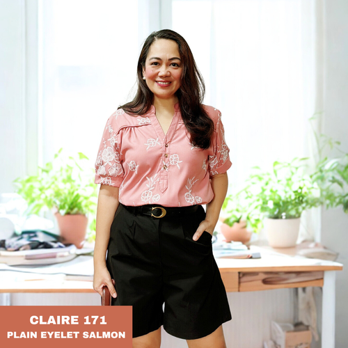 CLAIRE BLOUSE 0171  - EYELET SALMON