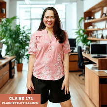 Load image into Gallery viewer, CLAIRE BLOUSE 0171  - EYELET SALMON