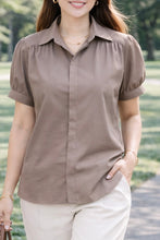 Load image into Gallery viewer, JASMINE  BLOUSE 0008 - PLAIN TAUPE