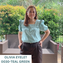 Load image into Gallery viewer, OLIVIA 0030 - EYELET SINEPHA TEAL GREEN