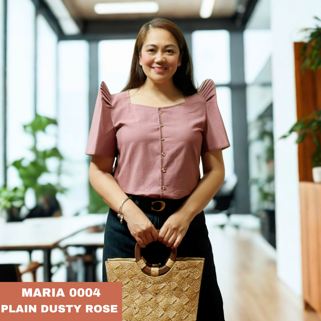 MARIA BLOUSE 0004- PLAIN DUSTY ROSE