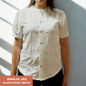 DAHLIA BLOUSE 0152 - EYELET WHITE