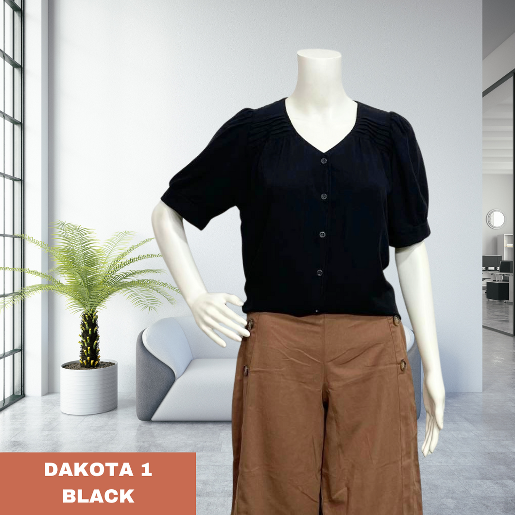 DAKOTA BLOUSE 0001 - PLAIN BLACK