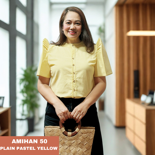 AMIHAN BLOUSE 0050 - PLAIN PASTEL YELLOW