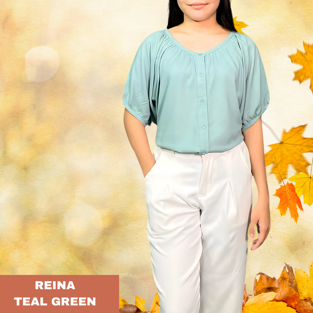 REINA BLOUSE 0003 - TEAL GREEN