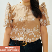 Load image into Gallery viewer, AMIHAN BLOUSE 0061 - EYELET SENEFA MOCHA