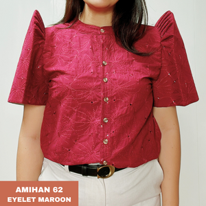 AMIHAN BLOUSE 0062 - EYELET MAROON
