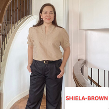 Load image into Gallery viewer, SHIELA BLOUSE 0006 -  EYELET BROWN