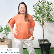 Load image into Gallery viewer, KATE BLOUSE 0020 - PLAIN RUST ORANGE
