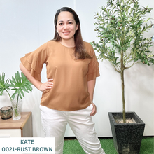 Load image into Gallery viewer, KATE BLOUSE 0021 - PLAIN RUST BROWN