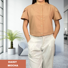 Load image into Gallery viewer, DAISY BLOUSE 0001-PLAIN MOCHA BROWN