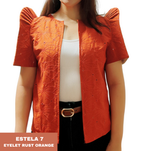 Load image into Gallery viewer, ESTELA FILIPINIANA BOLERO 0007 - EYELET RUST ORANGE