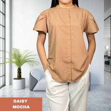 Load image into Gallery viewer, DAISY BLOUSE 0001-PLAIN MOCHA BROWN