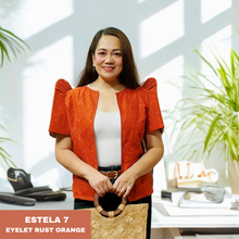 Load image into Gallery viewer, ESTELA FILIPINIANA BOLERO 0007 - EYELET RUST ORANGE