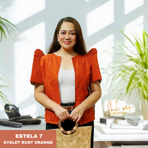 ESTELA FILIPINIANA BOLERO 0007 - EYELET RUST ORANGE