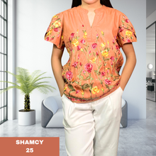 Load image into Gallery viewer, SHAMCY BLOUSE 0025- EMBROID SALMON