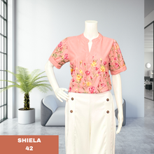 Load image into Gallery viewer, SHIELA BLOUSE 0042 - EMBROIDERED OLD ROSE