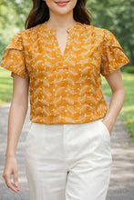 Load image into Gallery viewer, SHAMCY BLOUSE 0044- EYELET RUST
