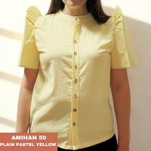 Load image into Gallery viewer, AMIHAN BLOUSE 0050 - PLAIN PASTEL YELLOW