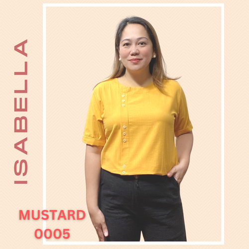ISABELLA BLOUSE 0005-MUSTARD