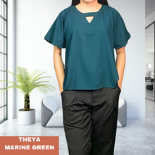 Load image into Gallery viewer, THEYA BLOUSE 0001 - PLAIN MARINE GREEN