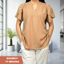 Load image into Gallery viewer, SHAMCY BLOUSE 0077 - PLAIN MOCHA