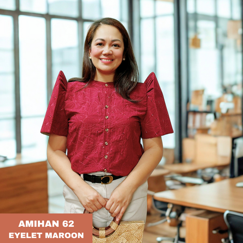 AMIHAN BLOUSE 0062 - EYELET MAROON