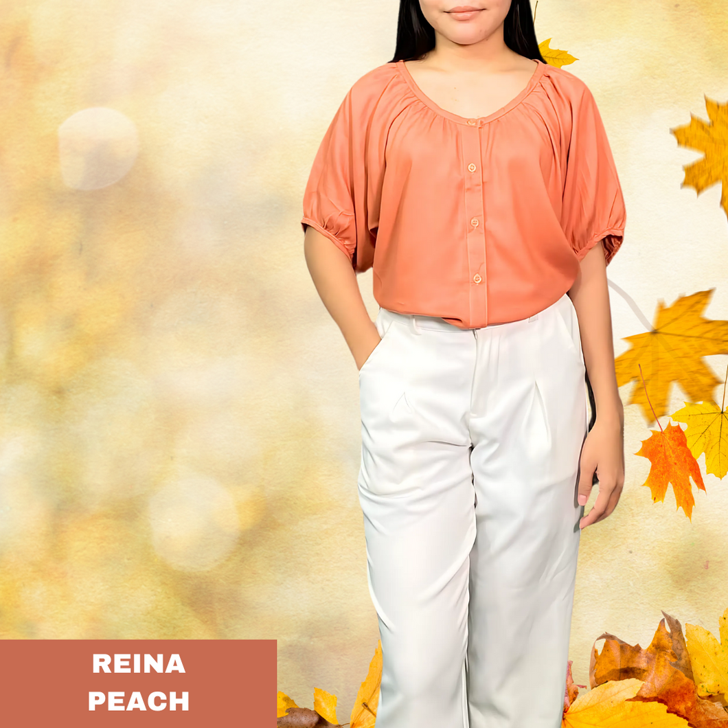 REINA BLOUSE 0004 - PLAIN PEACH