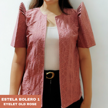 Load image into Gallery viewer, ESTELA FILIPINIANA BOLERO 0001 - EYELET OLD ROSE