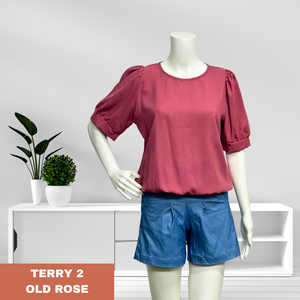 TERRY  BLOUSE 0002- PLAIN OLD ROSE