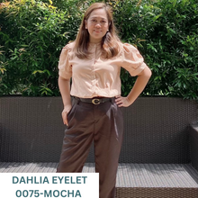 Load image into Gallery viewer, DAHLIA BLOUSE 0075 -  EYELET SINEPHA MOCHA BROWN