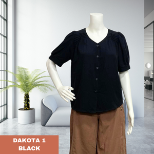 DAKOTA BLOUSE 0001 - PLAIN BLACK