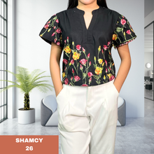 Load image into Gallery viewer, SHAMCY BLOUSE 0026- EMBROID BLACK