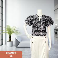 Load image into Gallery viewer, SHAMCY BLOUSE 0061 - EMBROIDERED BLACK