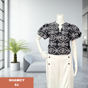 SHAMCY BLOUSE 0061 - EMBROIDERED BLACK