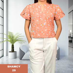 SHAMCY BLOUSE 0029-EYELET OLD ROSE