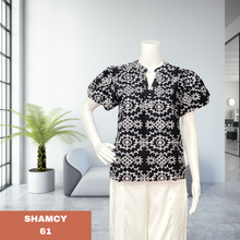 Load image into Gallery viewer, SHAMCY BLOUSE 0061 - EMBROIDERED BLACK