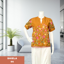 Load image into Gallery viewer, SHIELA BLOUSE 0044 - EMBROIDERED RUST